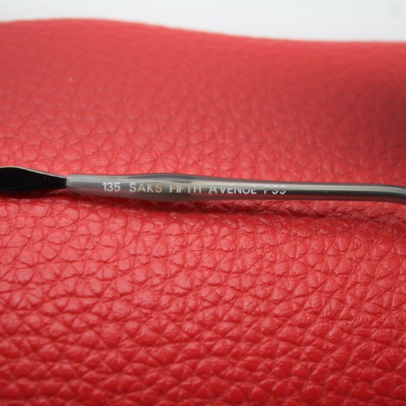 Saks Fifth Avenue S5A 171 Gunmetal P99 Semi Rim Metal Eyeglasses Frame 52-18-135 - Picture 9 of 11